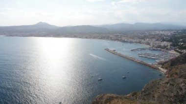 Javea Xabia Köyü hava pan görünümü