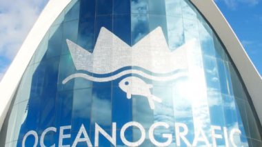Valencia, İspanya, 10 Ocak 2018. Valencia, İspanya oşinografik kompleks yapı
