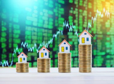 Ev modeli ve sikke para, ipotek ve gayrimenkul yatırım w