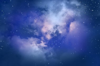 Yıldızlı gece gökyüzü.