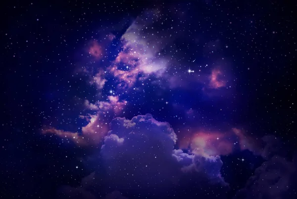 Ночное небо со звездами. — стоковое фото