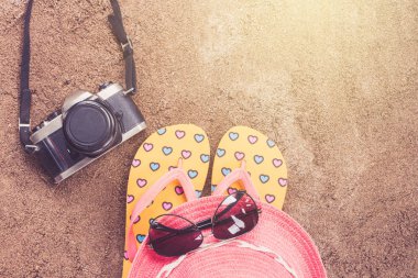 Aksesuarlar ile yaz konsepti 