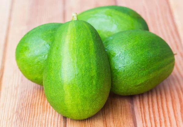 Fresh Avocado Fruits Wooden Table — Stock Photo, Image