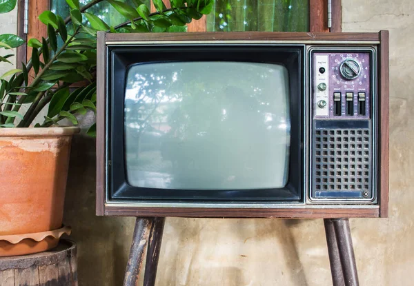 Viejo Televisor Vintage Clásico Estilo Retro Viejo Televisor — Foto de Stock