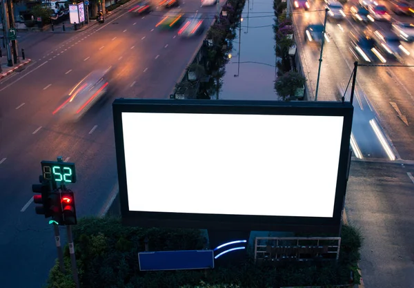 Blank Advertisement Street Advertising Billboard Banner — стоковое фото