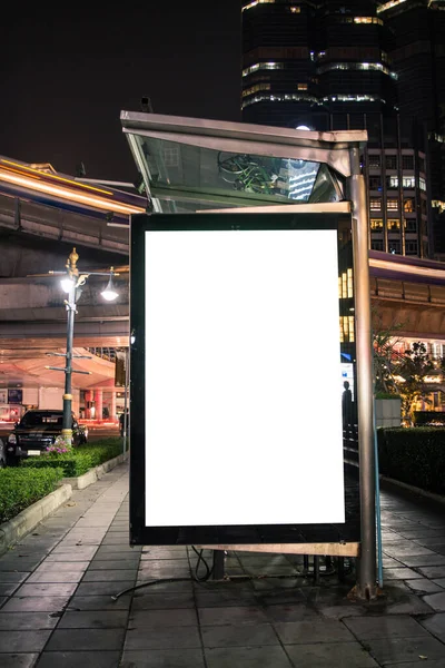 Blank Advertisement Street Advertising Billboard Banner — стоковое фото