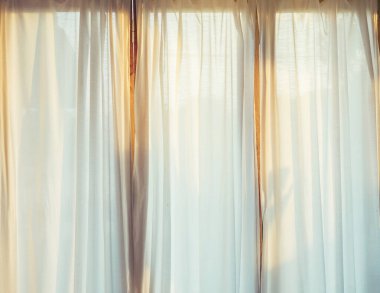 Sabah beyaz perde, iç dekorasyon..