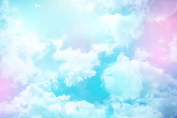 Cielo Colorido Color Pastel Con Fondo Nube — Foto de Stock