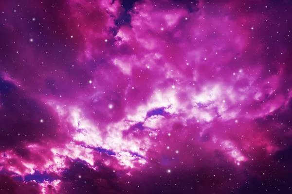夜空中的星星 紫色背景 — 图库照片