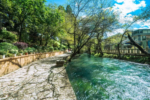 Uitzicht Canal Oude Stad Lijiang China — Stockfoto