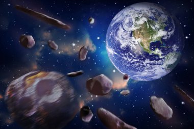 Göktaşı Dünya 'ya çarptı, Dünya' nın sonu, NASA tarafından desteklenen bu resmin elementleri..