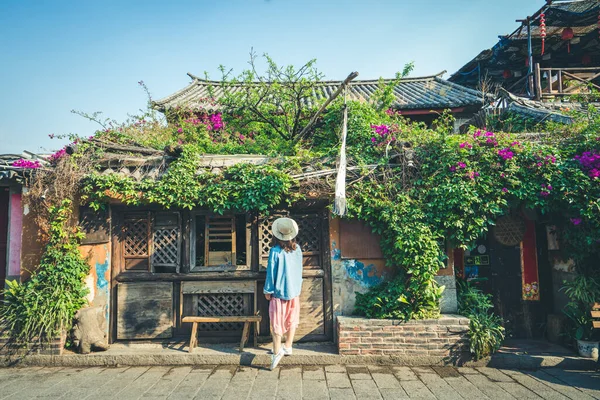 中国雲南省ダリの旧市街の風景街 — ストック写真