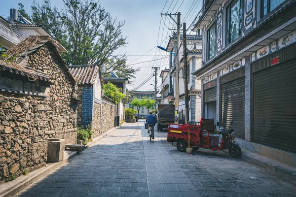 Malerische Straße Der Altstadt Von Dali Yunnan China — Stockfoto