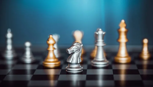 Knight Chess Board Business Concept — Stock Photo, Image