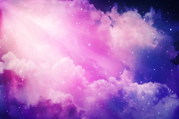 Sterne Nachthimmel Lila Hintergrund — Stockfoto