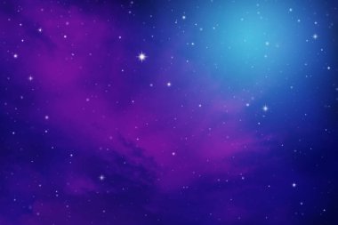 Gece gökyüzü bulutlu ve yıldızlı.