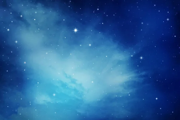 Espaço Céu Noturno Com Nuvens Estrelas — Fotografia de Stock