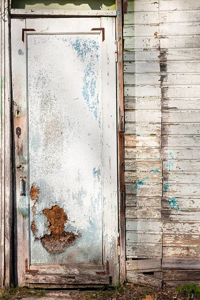 La textura de la puerta vieja, que la pintura vieja descamación. El textur — Foto de Stock