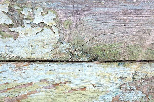 Old woodan wall, shabby paint as background — Stock Photo, Image