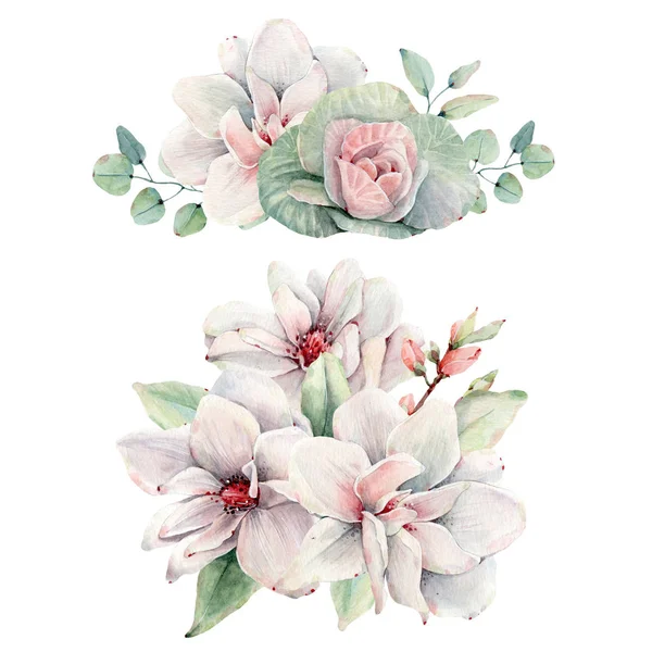 Vintage stílusú akvarell virágok. — Stock Fotó