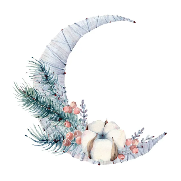 Aquarel Kerstkaart Het Perfect Voor Kaarten Patronen Bloemen Composities Frames — Stockfoto
