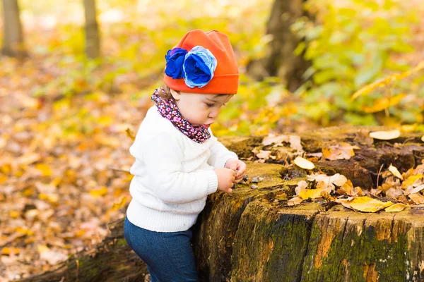 Niña en el parque de otoño —  Fotos de Stock