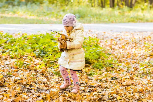 Linda niña en tiempo de otoño —  Fotos de Stock