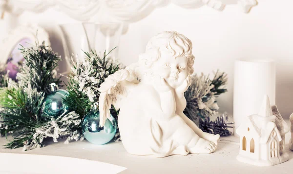Новорічні прикраси. Різдвяні ангели — стокове фото
