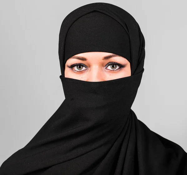 Niqab, saudi, muslimisch. — Stockfoto