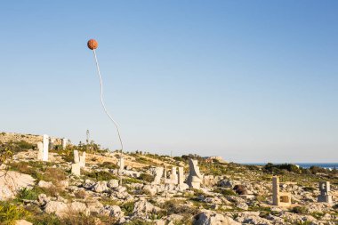 Aya Napa, Kıbrıs - 17 Şubat 2017: Kıbrıs Adası, Uluslararası Heykel Parkı