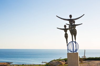 Aya Napa, Cyprus - February 17, 2017: Cyprus island, the International Sculpture Park clipart