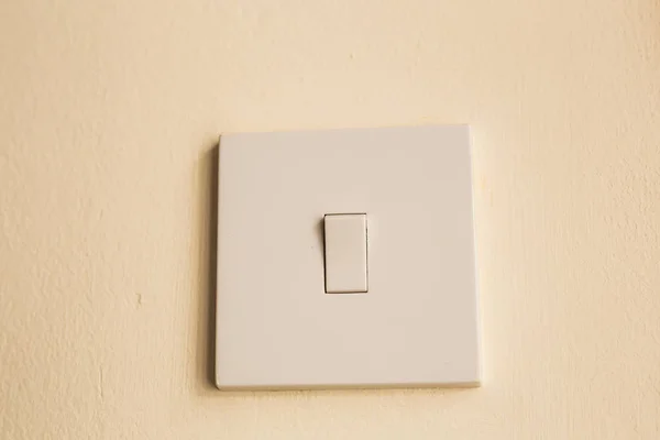 White light switch, turn on or turn off the lights — Stock Photo, Image