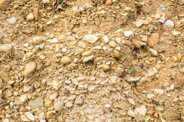 Taştan yapılmış arka plan duvarı.