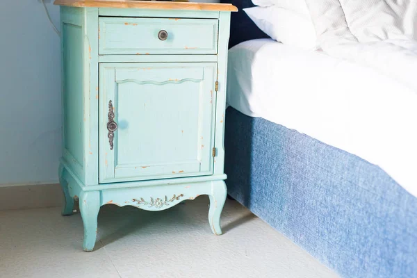 Blue stylish nightstand — Stock Photo, Image