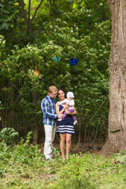 Doğa karışık yarış aile portresi