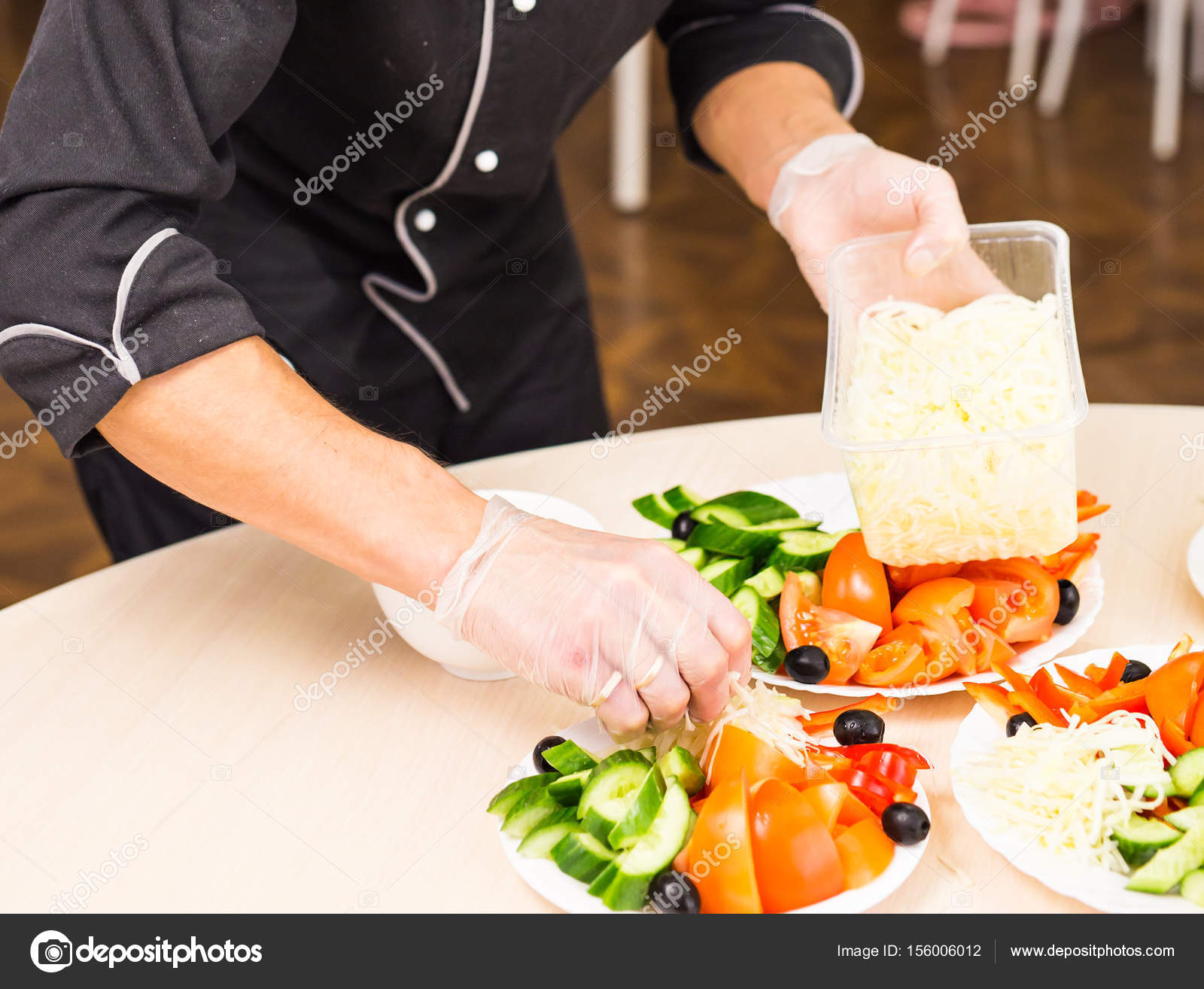 Close Up Of Chef Cooking Food Kitchen Restaurant Cutting Cook Hands Hotel Man Male Knife Preparation Fresh Preparing Concept Stock Photo Image By C Satura