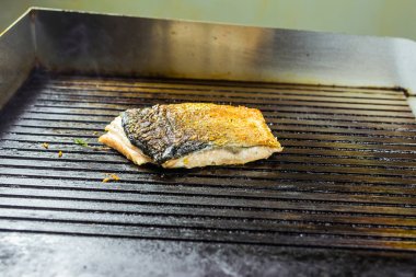 Balık Pişirme biftek yakın çekim