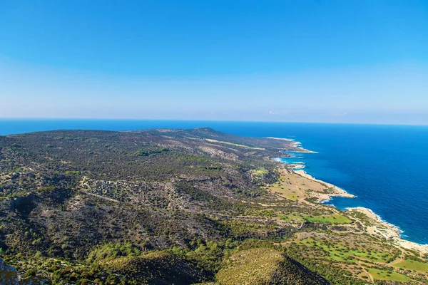 Szczyt góry Parku Narodowego Półwyspu Akamas Cypr — Zdjęcie stockowe