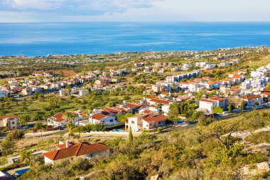 panoramik Kıbrıs Köyü.