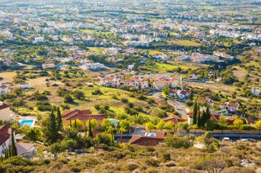 panoramik Kıbrıs Köyü.