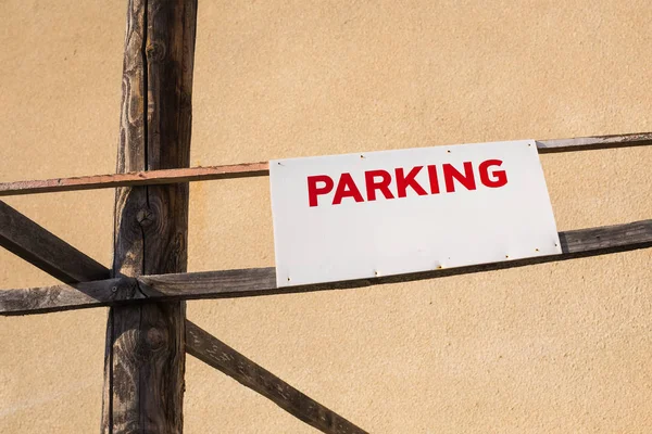 Placa de estacionamento, placa de sinal de tráfego — Fotografia de Stock