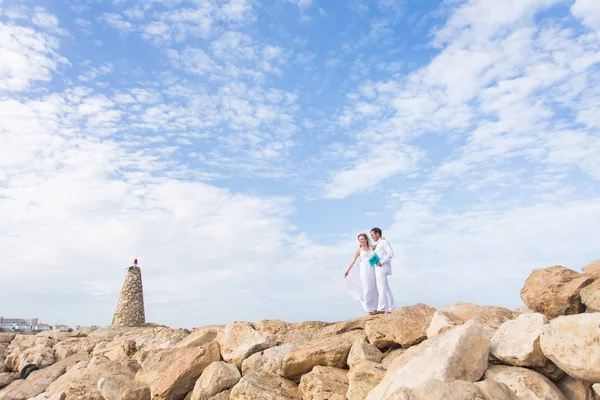 Gelin ve Damat Düğün günü deniz tarafından