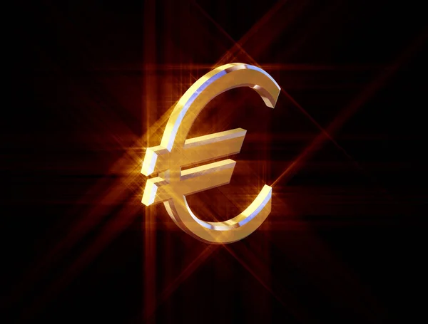 Moeda de símbolo euro — Fotografia de Stock