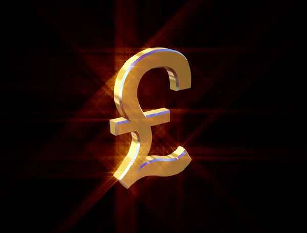 Символ грошової одиниці фунта — стокове фото