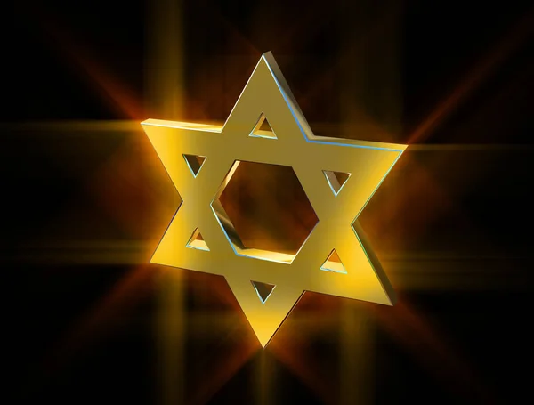 among rays of gold Star of David