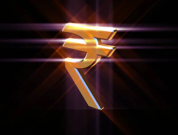 Symbool valuta van de Indiase roepie — Stockfoto