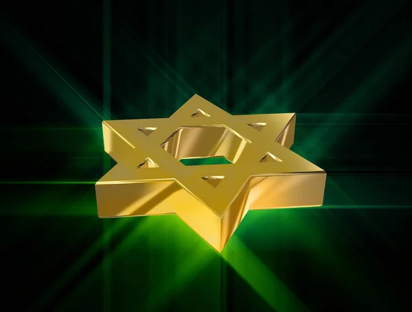 Bland strålar av gold Star of David — Stockfoto