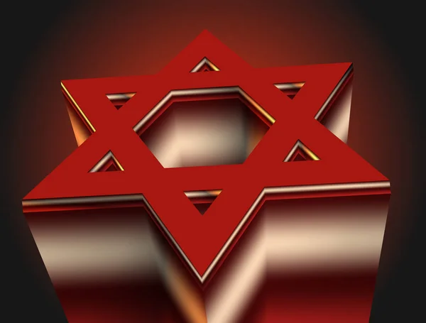 Red Star of David — Stockfoto