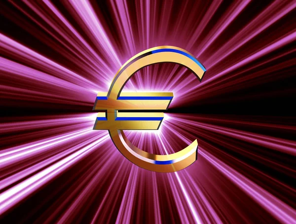 Symbol měny euro — Stock fotografie