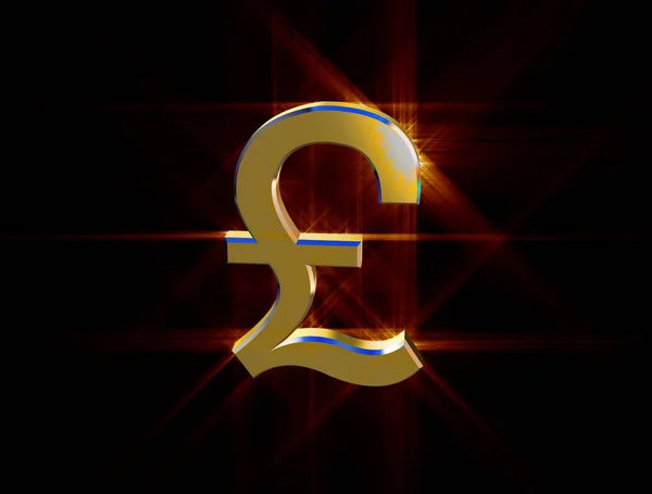 Símbolo libra monetária — Fotografia de Stock